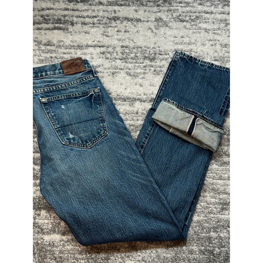 J.Crew Jeans Mens 33x34 Vintage Slim Selvedge Denim Button Fly Made in Canada